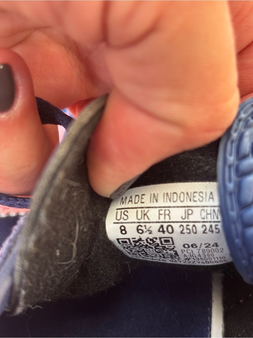 adidas Gazelle Navy & Pink Women's Platform Sneakers - Picture 3 of 4